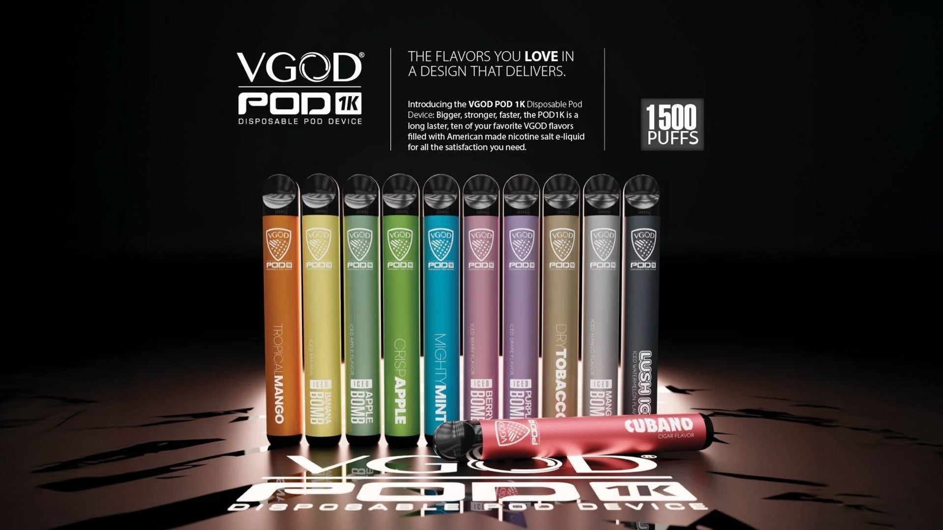 VGOD 1K Disposable Pods in UAE. Dubai, Abu Dhabi, Sharjah, Ajman