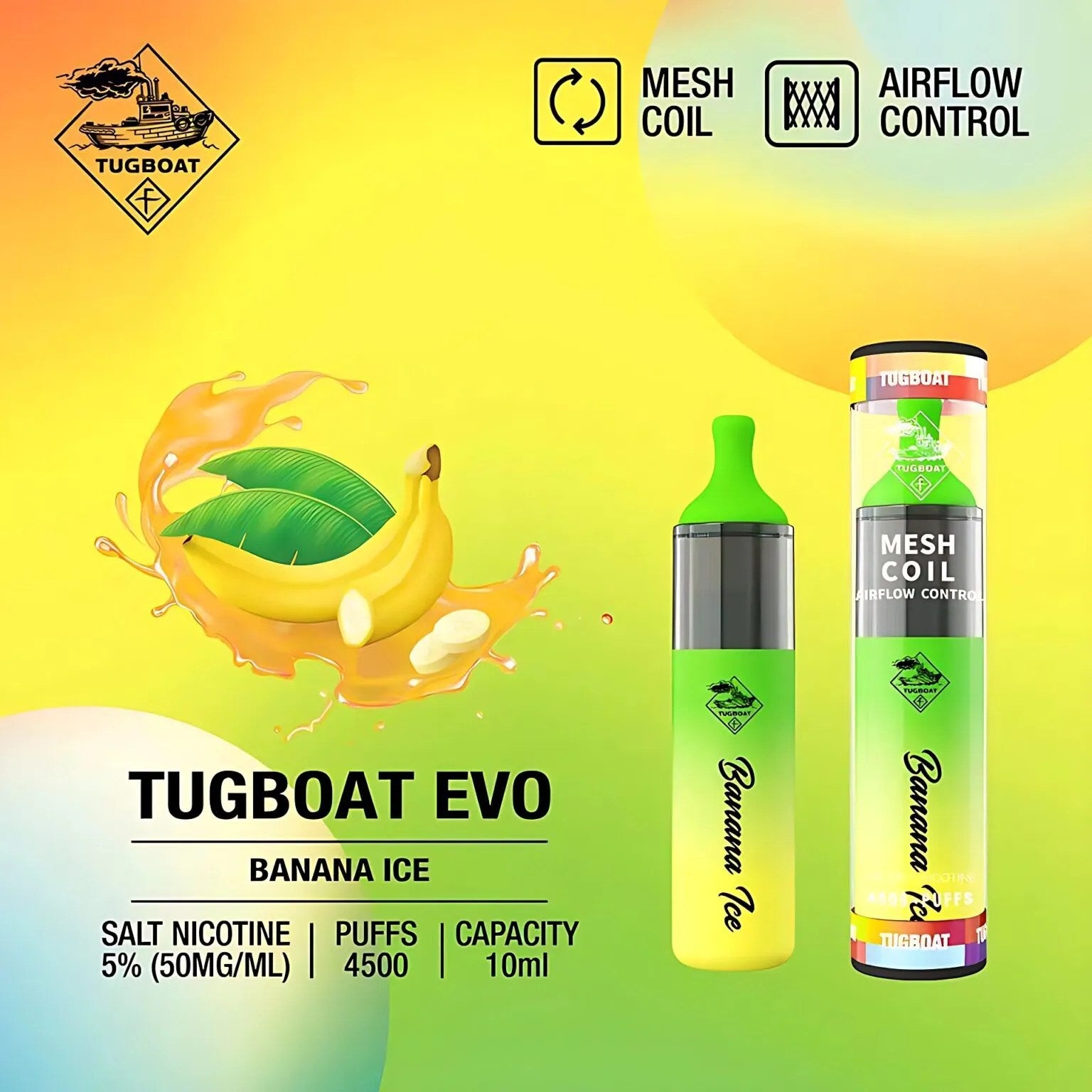 Tugboat EVO Banana Ice Disposable Pods