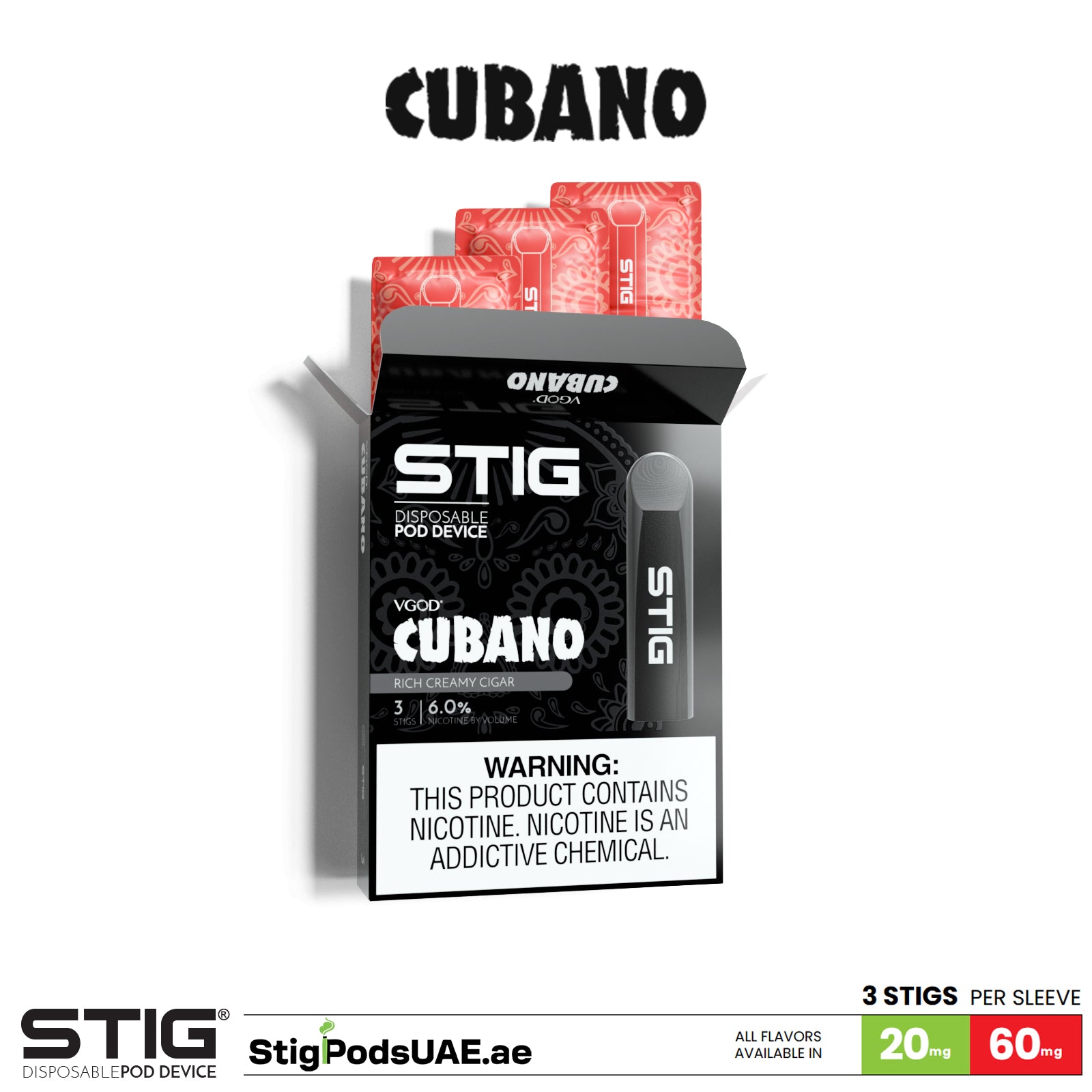 VGOD Stig Cubano Disposable Pods