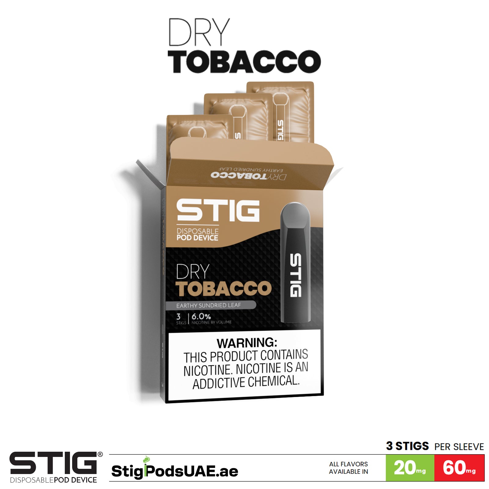 VGOD Stig Dry Tobacco Disposable Pods