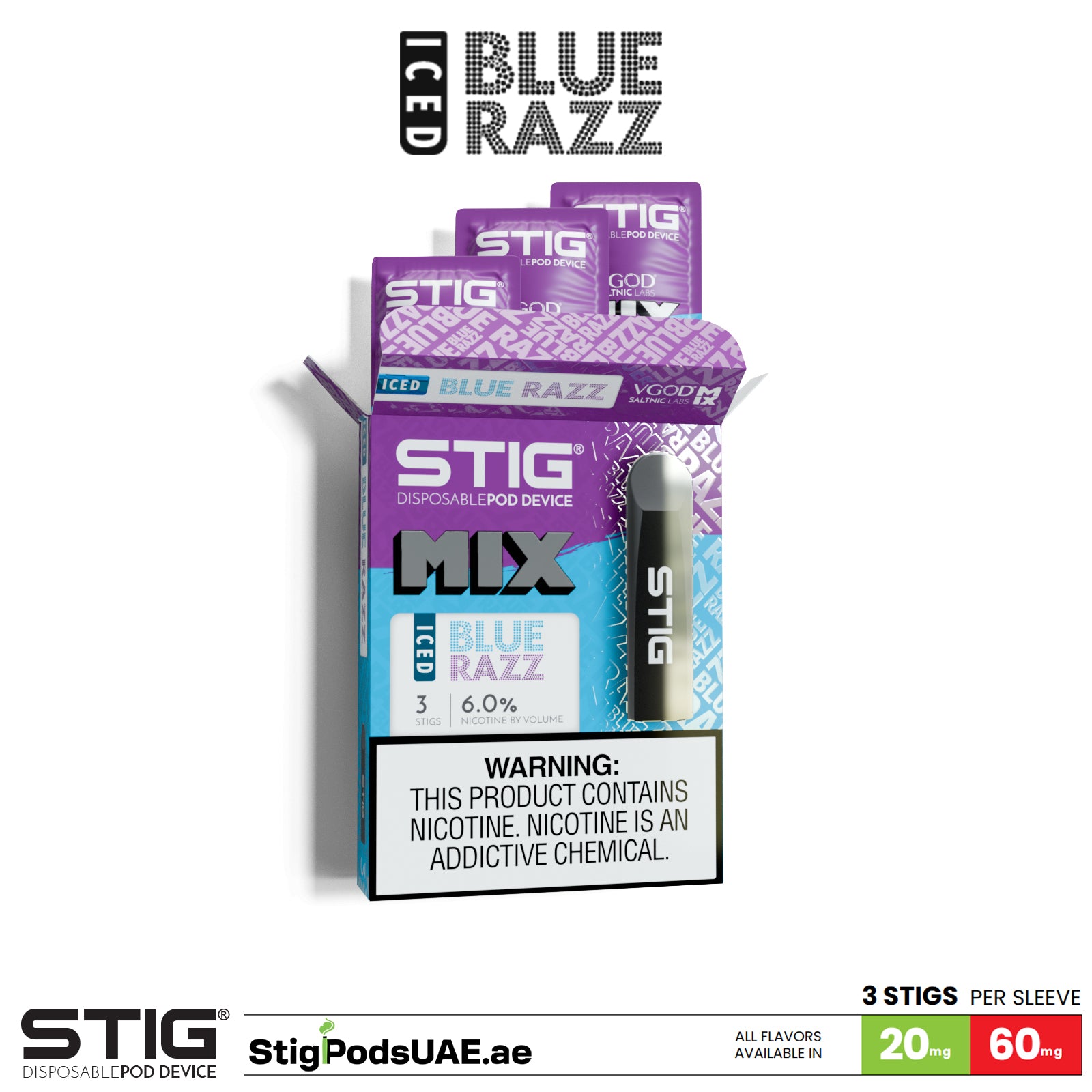 VGOD Stig Mix Blue Razz Disposable Pods