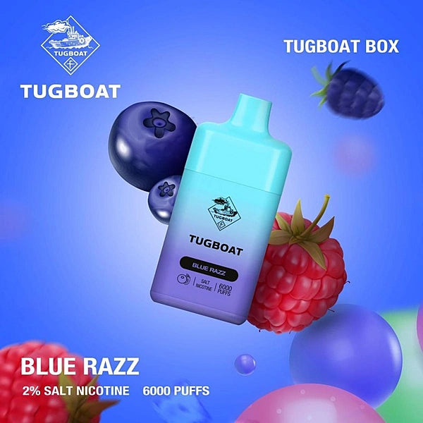 Tugboat Box Blue Razz Disposable Pods