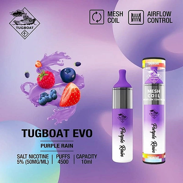 Tugboat EVO Purple Rain Disposable Pods