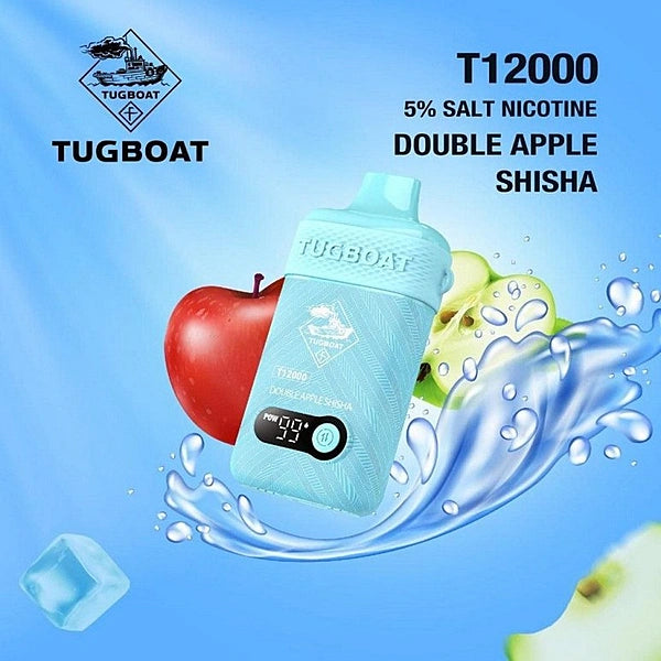 Tugboat T12000 Double Apple Shisha Disposable Pods