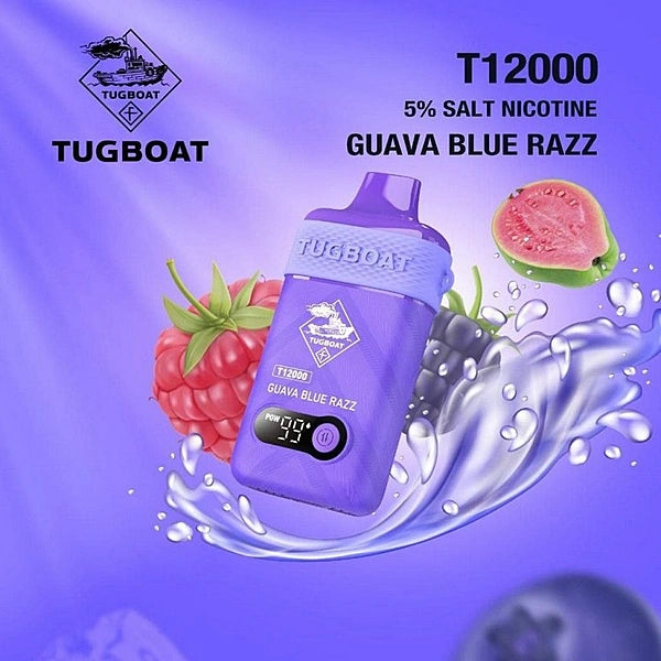 Tugboat T12000 Guava Blue Razz Disposable Pods