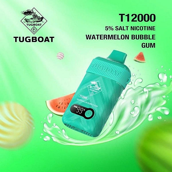 Tugboat T12000 Watermelon Bubble Gum Disposable Pods
