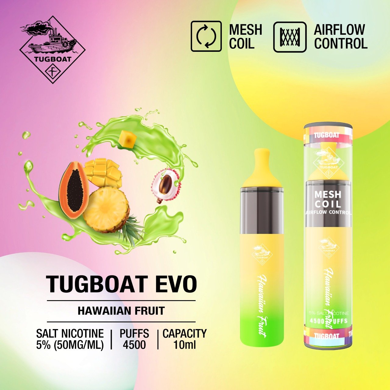 Tugboat EVO Hawaiian Fruit Disposable Pods