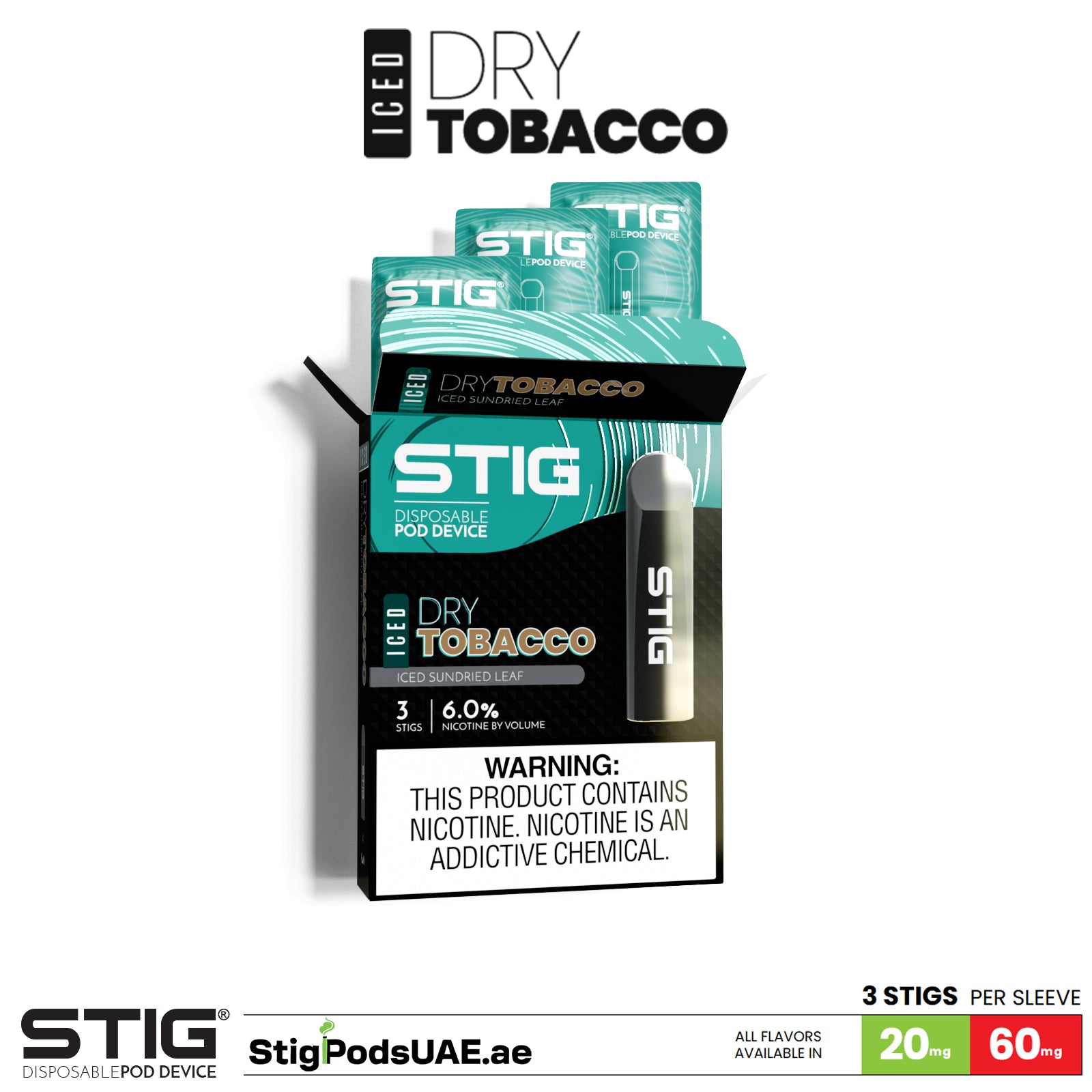 VGOD Stig Iced Dry Tobacco Disposable Pods