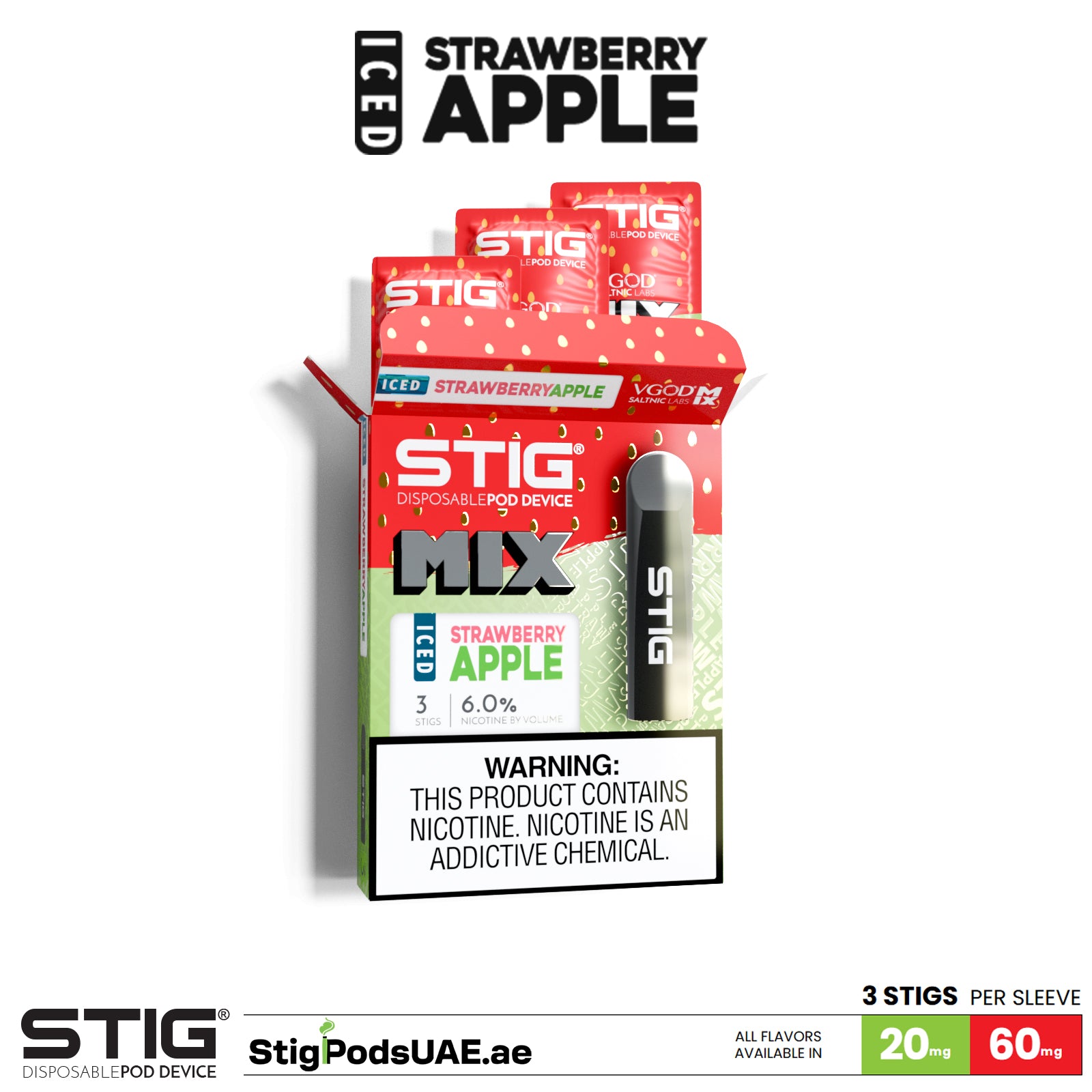 VGOD Stig Mix Strawberry Apple Disposable Pods