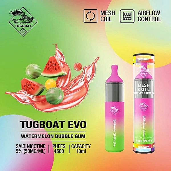 Tugboat EVO Watermelon Bubble Gum Disposable Pods