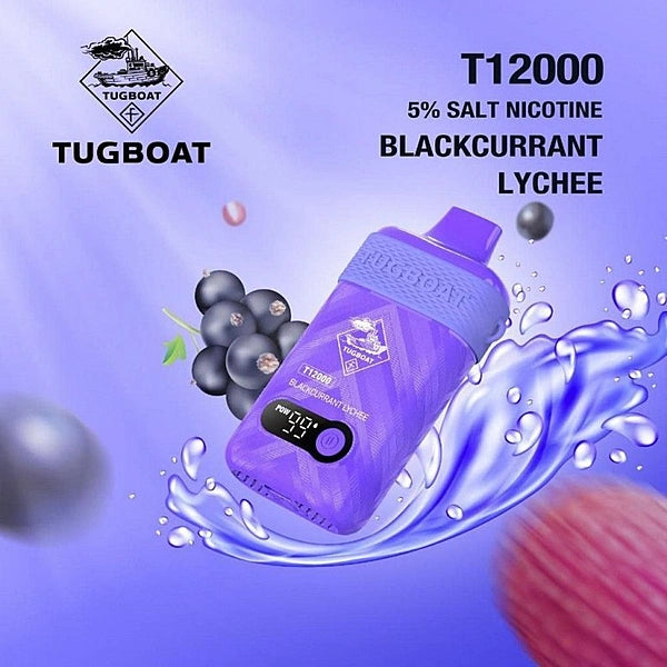 Tugboat T12000 Blackcurrant Lychee Disposable Pods